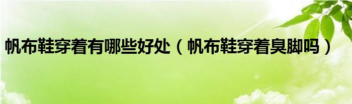 帆布鞋穿着有哪些好处（帆布鞋穿着臭脚吗）