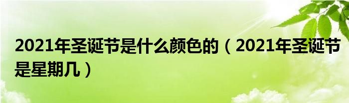 2021年圣诞节是什么颜色的（2021年圣诞节是星期几）