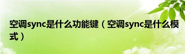 空调sync是什么功能键（空调sync是什么模式）