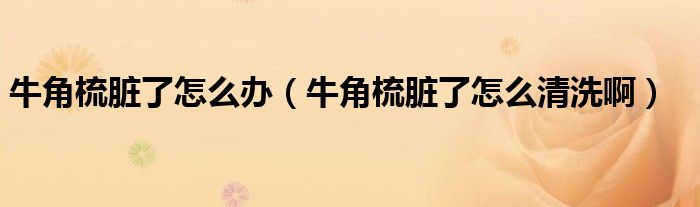 牛角梳脏了怎么办（牛角梳脏了怎么清洗啊）