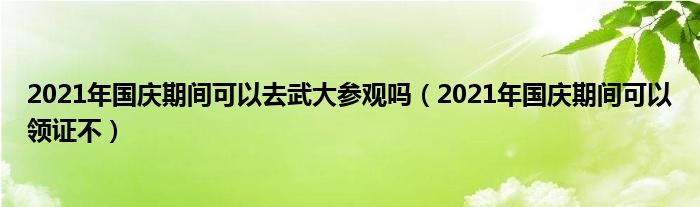 2021年国庆期间可以去武大参观吗（2021年国庆期间可以领证不）