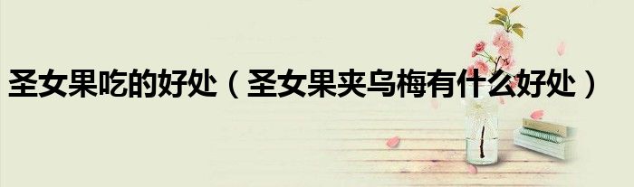 圣女果吃的好处（圣女果夹乌梅有什么好处）