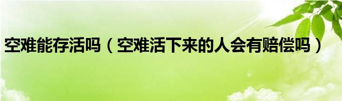 空难能存活吗（空难活下来的人会有赔偿吗）