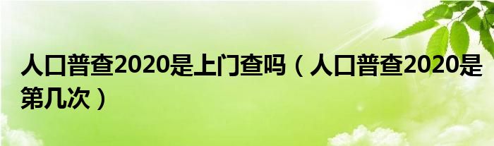 人口普查2020是上门查吗（人口普查2020是第几次）