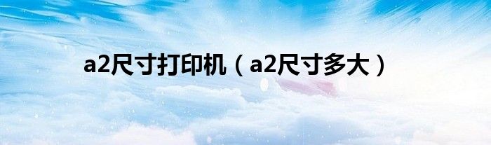 a2尺寸打印机（a2尺寸多大）