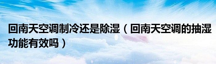 回南天空调制冷还是除湿（回南天空调的抽湿功能有效吗）