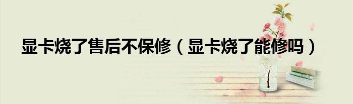 显卡烧了售后不保修（显卡烧了能修吗）