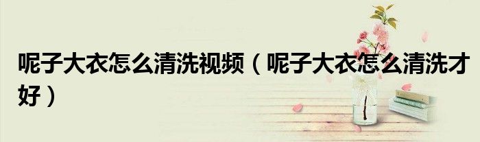 呢子大衣怎么清洗视频（呢子大衣怎么清洗才好）