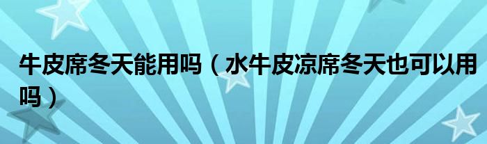 牛皮席冬天能用吗（水牛皮凉席冬天也可以用吗）