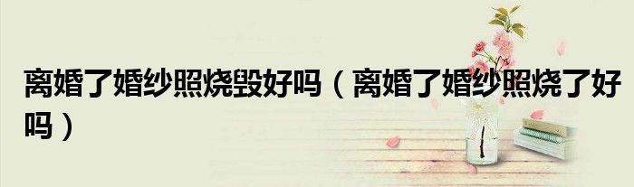 离婚了婚纱照烧毁好吗（离婚了婚纱照烧了好吗）