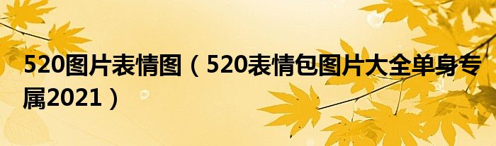 520图片表情图（520表情包图片大全单身专属2021）