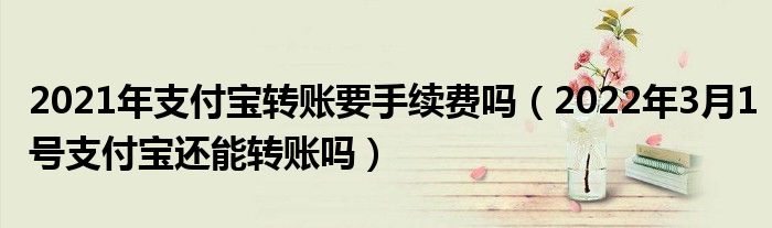 2021年支付宝转账要手续费吗（2022年3月1号支付宝还能转账吗）