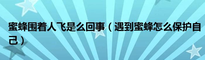 蜜蜂围着人飞是么回事（遇到蜜蜂怎么保护自己）