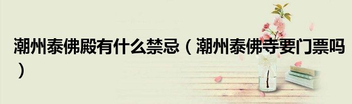 潮州泰佛殿有什么禁忌（潮州泰佛寺要门票吗）
