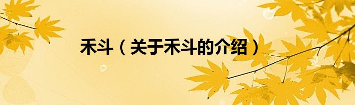 禾斗（关于禾斗的介绍）