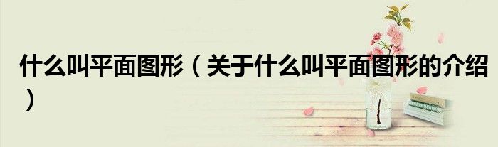 什么叫平面图形（关于什么叫平面图形的介绍）