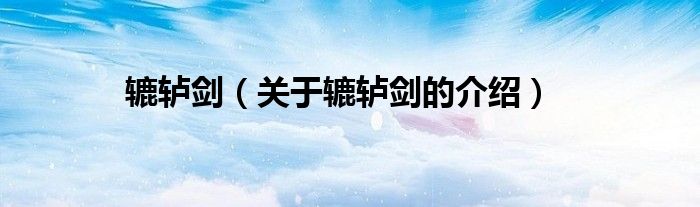 辘轳剑（关于辘轳剑的介绍）