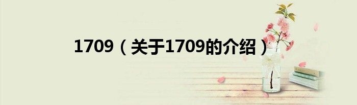 1709（关于1709的介绍）