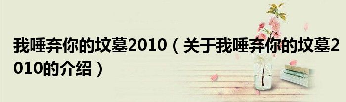 我唾弃你的坟墓2010（关于我唾弃你的坟墓2010的介绍）