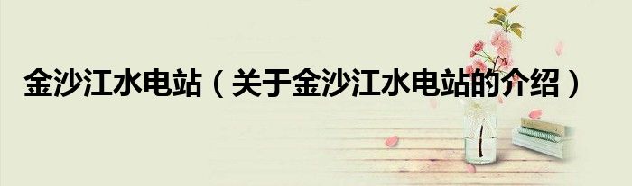金沙江水电站（关于金沙江水电站的介绍）