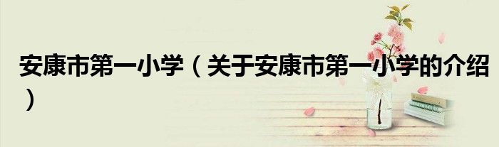 安康市第一小学（关于安康市第一小学的介绍）