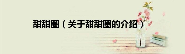 甜甜圈（关于甜甜圈的介绍）