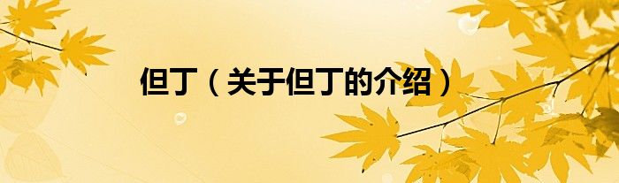 但丁（关于但丁的介绍）