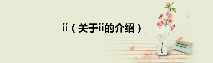 ii（关于ii的介绍）
