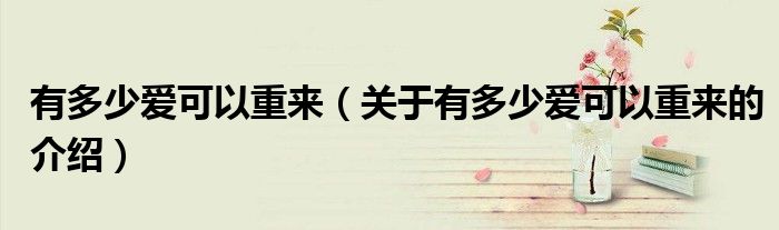 有多少爱可以重来（关于有多少爱可以重来的介绍）
