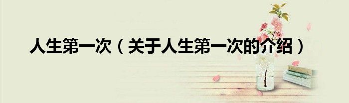 人生第一次（关于人生第一次的介绍）