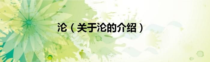 沦（关于沦的介绍）