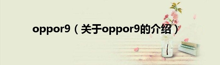 oppor9（关于oppor9的介绍）