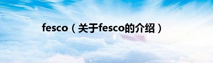 fesco（关于fesco的介绍）