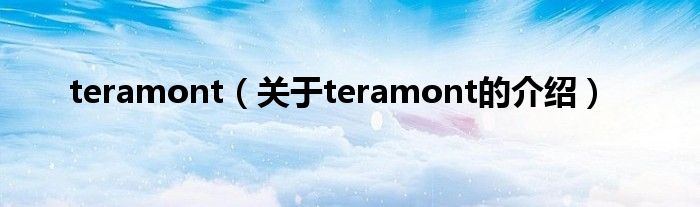 teramont（关于teramont的介绍）