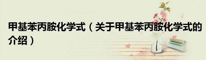 甲基苯丙胺化学式（关于甲基苯丙胺化学式的介绍）