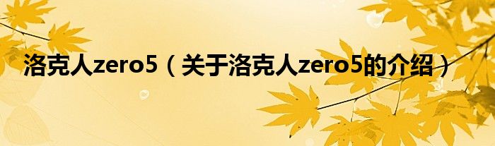 洛克人zero5（关于洛克人zero5的介绍）