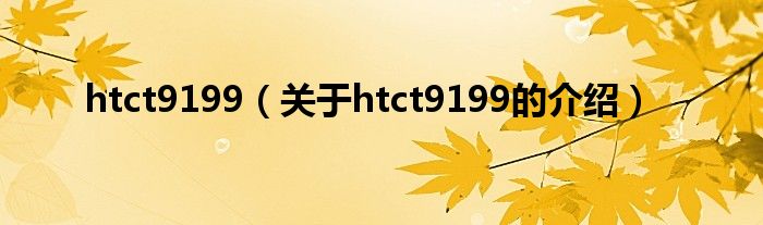 htct9199（关于htct9199的介绍）