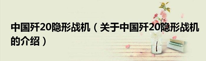 中国歼20隐形战机（关于中国歼20隐形战机的介绍）