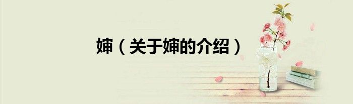 婶（关于婶的介绍）