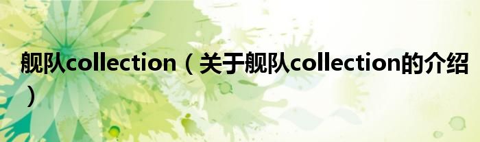 舰队collection（关于舰队collection的介绍）