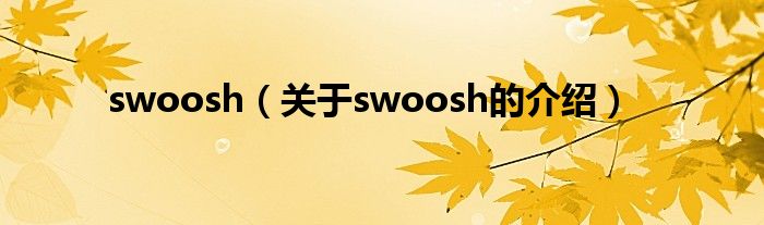 swoosh（关于swoosh的介绍）
