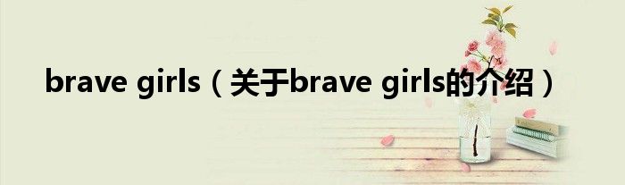 brave girls（关于brave girls的介绍）