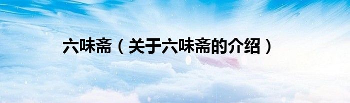 六味斋（关于六味斋的介绍）