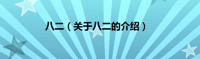 八二（关于八二的介绍）