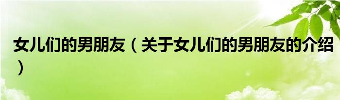 女儿们的男朋友（关于女儿们的男朋友的介绍）