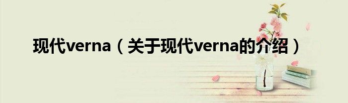 现代verna（关于现代verna的介绍）