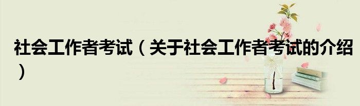 社会工作者考试（关于社会工作者考试的介绍）
