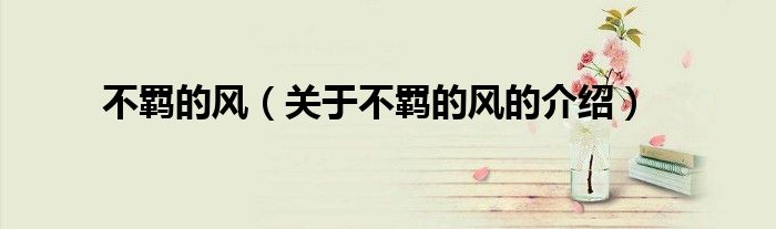 不羁的风（关于不羁的风的介绍）