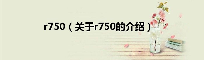r750（关于r750的介绍）