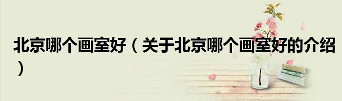 北京哪个画室好（关于北京哪个画室好的介绍）